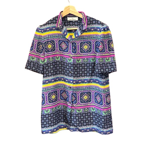 Balenciaga Tops - Vintage Balenciaga Pour Kuwait Airways Blouse Ornate Geometric Maximalist Rare